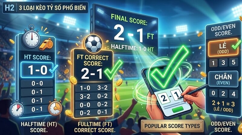 kèo tỷ số chính xác