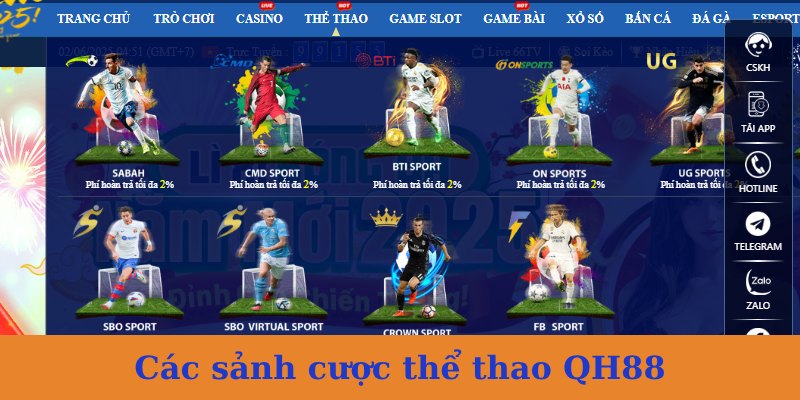 Tham gia cá cược cùng nhiều sảnh thể thao nổi tiếng 