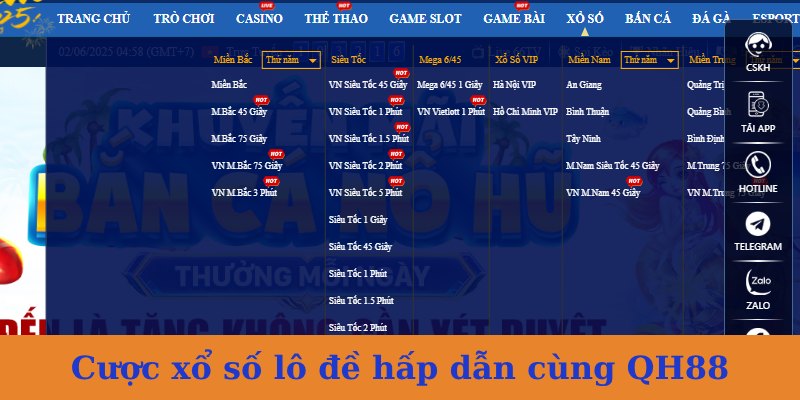 Tham gia cá cược xổ số hấp dẫn, đa dạng lựa chọn 